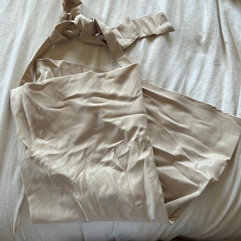 Champagne halter dress